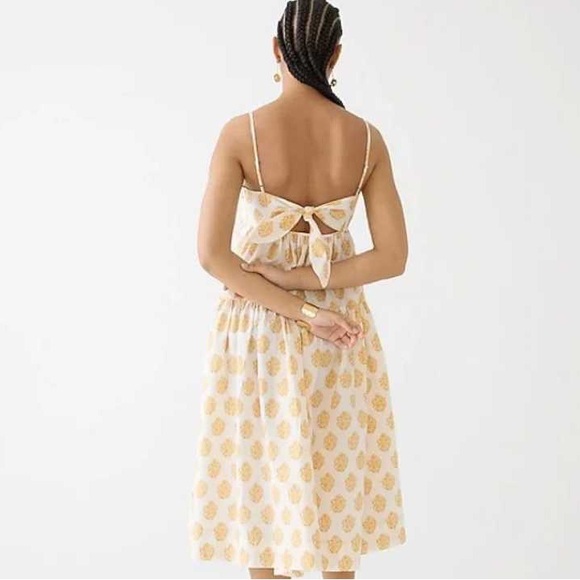 J. CREW | Tie-back Tiered Dress in gathered floral block print - Picture 2 of 11